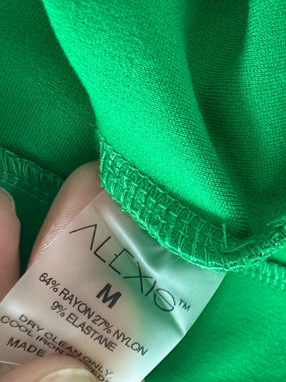 Green Long-Sleeve Knot-Detail Mini Dress - Picture 3 of 3